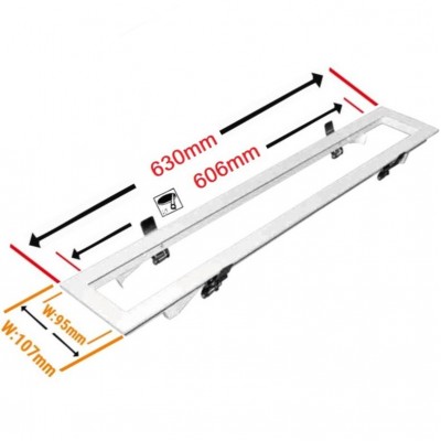 Πλαίσιο για Χωνευτό Γραμμικό Φωτιστικό LED 60cm Λευκό 21-600